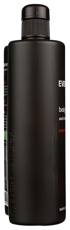 Every Man Jack Men's Body Wash - | 33-ounce Twin Pack - 2 Bottles Included | Naturally Derived, Parabens-free, Pthalate-free, Dye-free, and Certified Cruelty Free (Cedarwood)