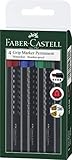Farbe: sortiert Faber-Castell 150304 - GRIP Marker permanent mit Keilspitze, 1 - 3 mm, 4er Etui, Inhalt: rot, grün, blau und schwarz
