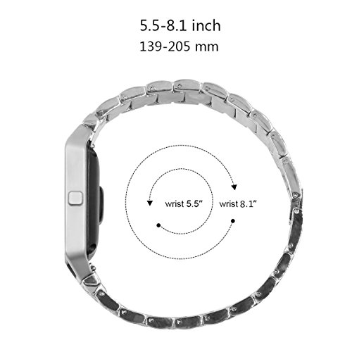 Correa compatible para Fitbit Blaze en acero inoxidable miniatura 5