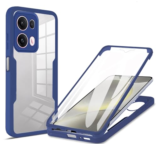 Coque Oppo Reno13 Pro 5G avec protecteur d'écran, étui rigide PC et TPU gel antichoc