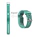 KingAcc Compatible Replacement Bands for Fitbit Charge HR, Soft Silicone Band with Metal Buckle Fitness Wristband Sport Strap Women Men (1-Pack, Teal Blue, Large)