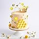 Bee Kuchendekoration Biene Kuchen Topper Niedliche Bienen Kuchen Dekorationen Honig Kamm Dekorationen Bienen Cupcake Toppers für Baby Dusche Geburtstag Brautdusche