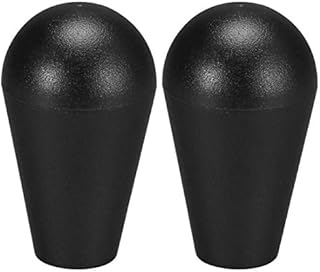 sourcing map Ellipse Oval Joystick Head Rocker Ball Top Handle Arcade Game DIY Parts Replacement Black 2Pcs