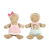 MON AMI Gingerbread Boy & Girl Couple Dolls – 12” Each, Gingerbread Man Plush Toys, Christmas Tree Gifts, Great for Children