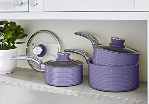 Swan SWPS5020PURN Retro 5 Piece Pan Set Purple, Aluminium