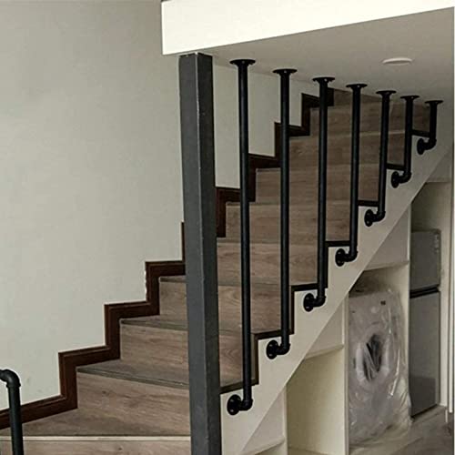 Escalera interior Handra30 150cm barandilla ajustable de hierro forjado de piso a techo GuardraBarandilla metálica para villas y hoteles 2.3 pies poste de seguridad de escalera