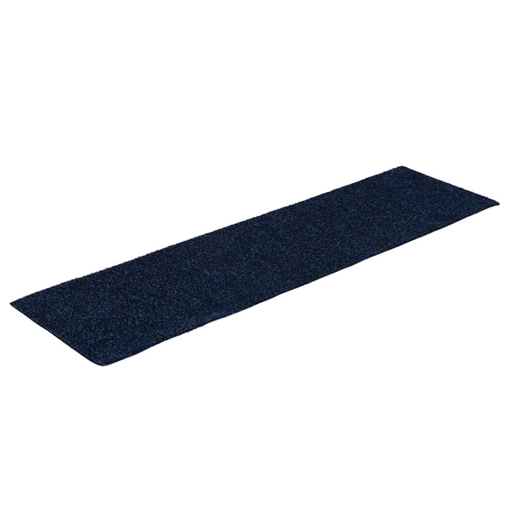 vidaXL Maty na schody samoprzylepne 15 szt. 76x20 cm Granatowe prostokątne