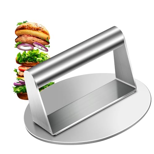 Ricpwit Smash Burger Press, 5.9 inch Round Hamburger Press, Upgrade