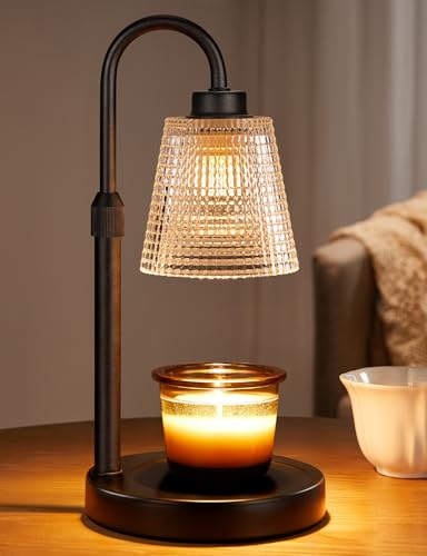 Candle Warmer Lamp with Timer, Dimmable Candle Warmer for Jar Candles, Height Adjustable Wax Melts Warmer, Birthday Gifts for Women Mom, House Warming Gifts New Home Decor