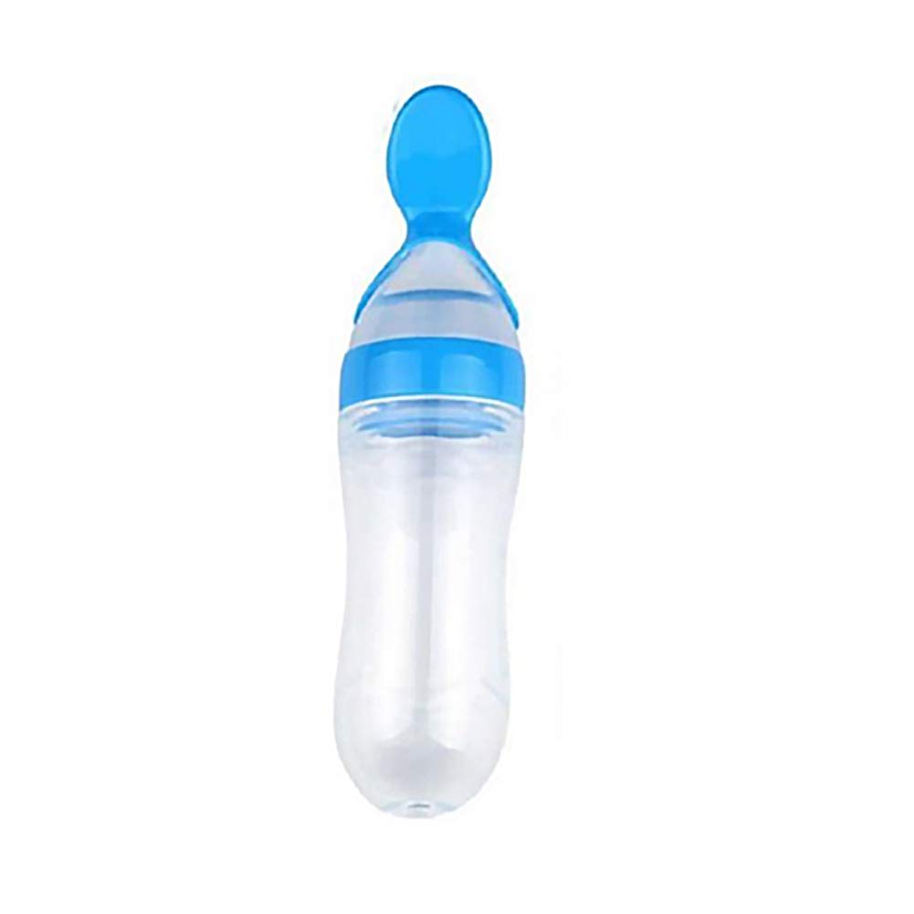 baby food bottle with spoon