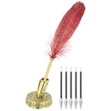 PATIKIL Stylos À Bille À Plume En Gros Porte Stylo En Métal Encre Noire Stylo Vintage À Éc...
