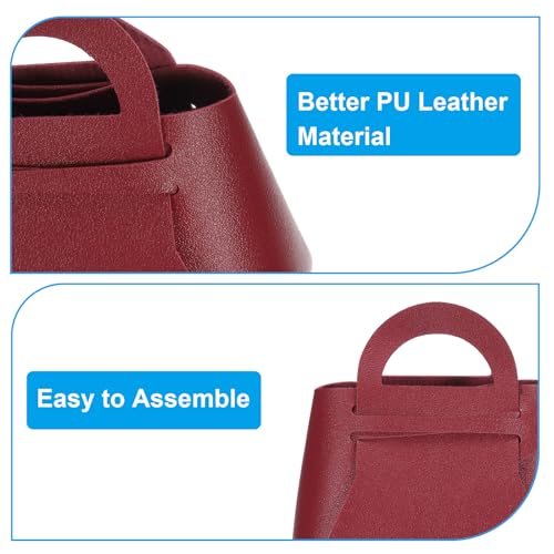 Boîtes cadeaux en cuir synthétique rouge chic avec ruban pour vos fêtes