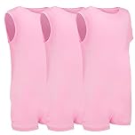 SpecialKids.Company Kaycey 3 Pack Popper Vest Sleeveless Bodysuit With Crotch Snap Closure, Adaptive Clothing for Kids with Special Needs, Soft Cotton
