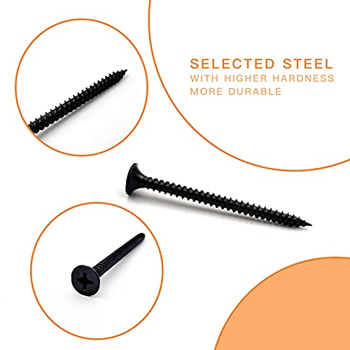 185 Pezzi Viti Autofilettanti Nere, M4 Viti per