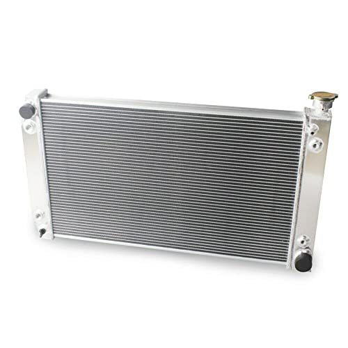 LUXERAD 4 Rows Core Performance High Flow Full Aluminum Racing Cooling Radiator for 1988-1999 Chevy GMC Truck C/K 1500 2500 3500 28' W 5.0 5.7 L V8