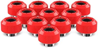PrimoChill 1/2in. Rigid RevolverSX Series Fitting - 12 Pack - UV Red