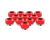 PrimoChill 1/2in. Rigid RevolverSX Series Fitting - 12 Pack - UV Red