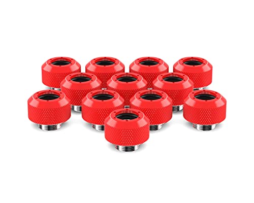 Primochill 1/2In. Rigid Revolversx Series Fitting - 12 Pack - Uv Red #TOP3