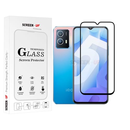 Image of ScreenUp Tempered Glass For vivo iQOO U5 - Ultra Clear, 9H Scratch Resistant, Full Coverage, Easy Install Screen Protector