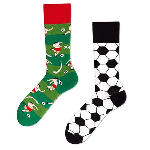 Ya en mundofriki.es: Canzoon Calcetines para Mujeres y Niños, de Fútbol Personalizados Coloridos, Regalos de Cumpleaños Izquierda Derecha Diferentes, Verde, Einheitsgröße Tall