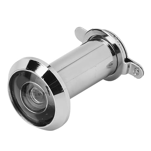 GOWENIC 2 Sets Door Viewer con Cubierta Posterior, Mirilla de Puerta para Seguridad en el Hogar con Ángulo Amplio de 220 Grados, Antirrobo, Acabado Plata (Simple 16 Plata, Abertura 16-19) miniatura 2