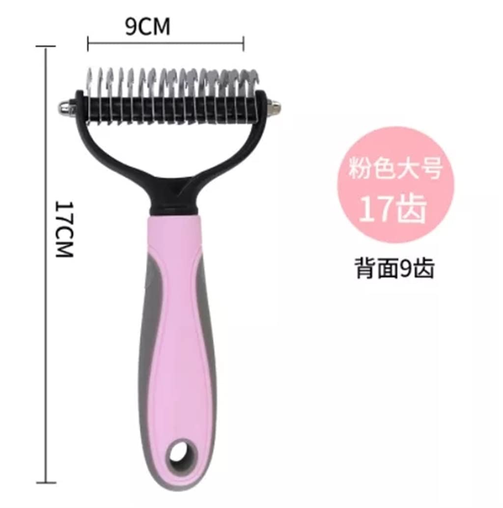 Pet Fur Knotter Toelettatura del Cane Depilazione Attrezzi per Animali Domestici Depilazione Pettine Spazzola Doppia Faccia Forniture per Animali Pettine (Color : B, Size : 17 * 9cm) (A 17*9cm)