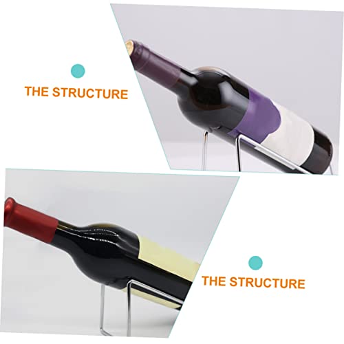 Soporte para botella de vino individual de hierro 7.5x8x18cm miniatura 3