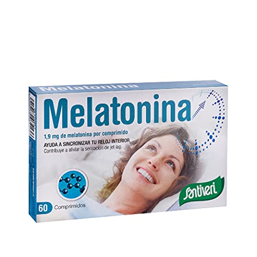 SANTIVERI – Melatonina comprimidos, solo 1 comprimido al día / 60 comprimidos de 1.9 g de melatonina