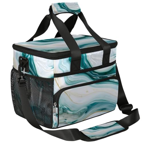Art Painting Insulated Picnic Backpack Lunch Box for Women Men Picnic Basket Tote Lunch Bag Picnic Bag Portable Lunch Bags for Picnic, Beach, Work, Trip,Office, Camp Natural Liquid Texture