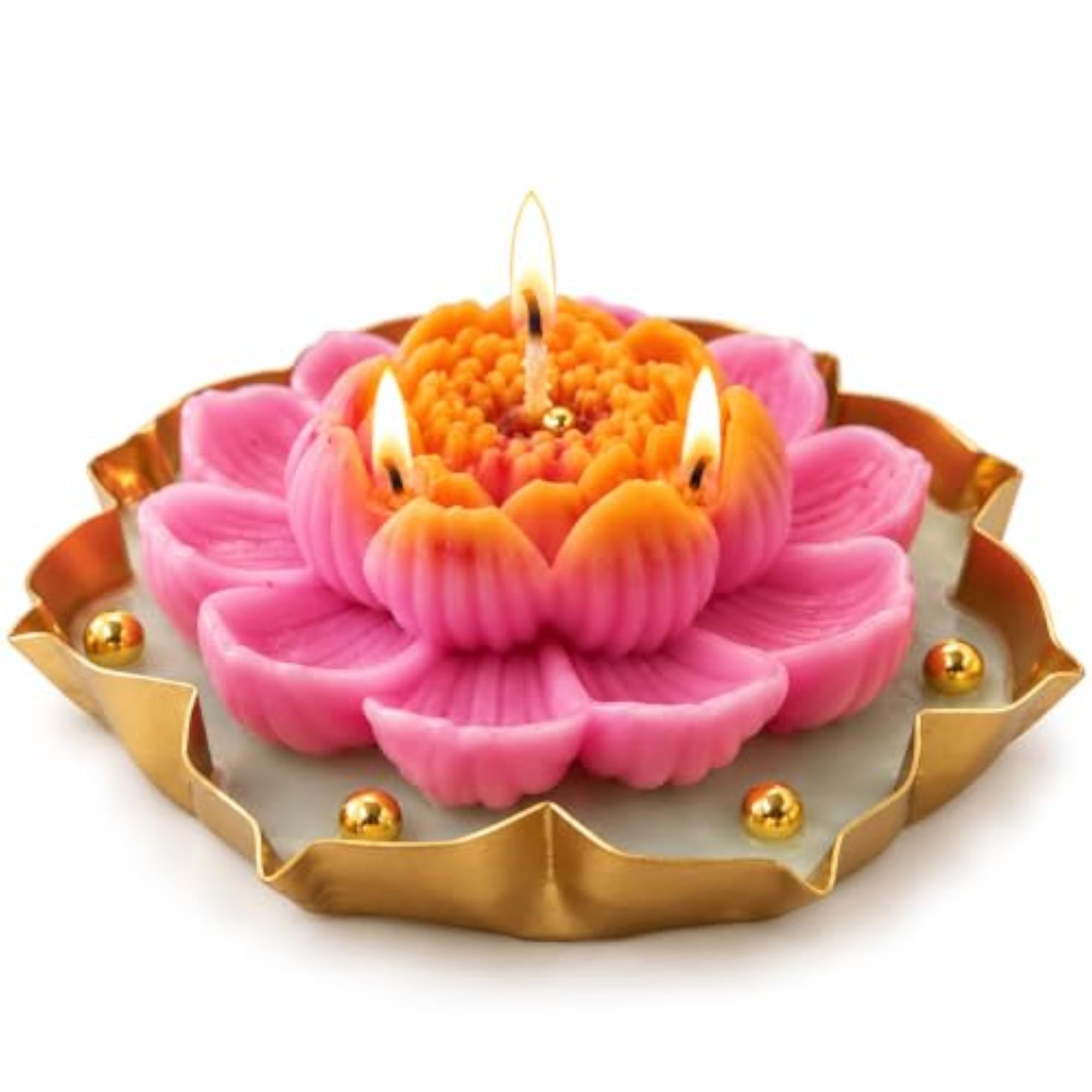 Jasmine Lotus Candle for Diwali Celebrations