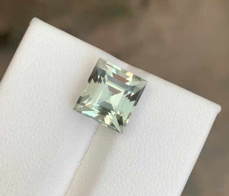 Améthyste verte carrée 9mm pour création de bijoux DIY