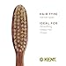Kent LR23 (LR23 + Hairbrush Cleaner) Finest Ladies Narrow Style, Danta Wood, Pure White Bristle Hair Brush - Short to Medium Length Hair, Handbag Sized