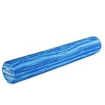 OPTP PRO-Roller Soft Density Foam Roller – Low Density Soft Foam Roller for Physical Therapy, Pilates, Yoga Foam Roll Exercises, and Muscle Recovery- Blue 36" x 6"