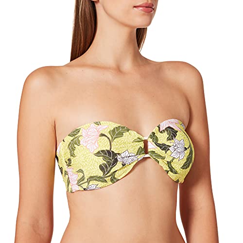 Seafolly Damen Ring Front Bandeau Bikini, Limelight, 32 EU