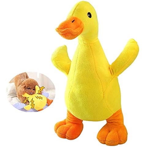KONKY Squeaky Dog Toy, Durable Dog Plush Chew Toy Dog Companion, Interative Training Toy for Small Medium Dogs Pets (Duck) Cover