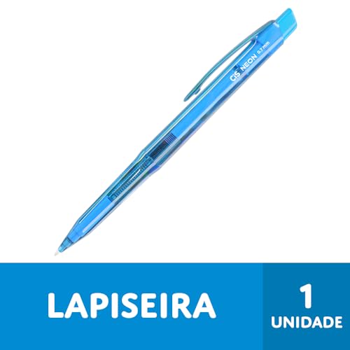 CIS Lapiseira NEON 0,7mm c/borracha no topo - Azul - Blister com 1 unidade + 1 tubo de grafite