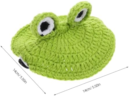 Parliky Handmade Tortoise Winter Sweater for Small Animals with Frog Shape, Woolen Yarn Material and Elastic Strap, for Turtle Christmas Photo Shoot and Daily Wear