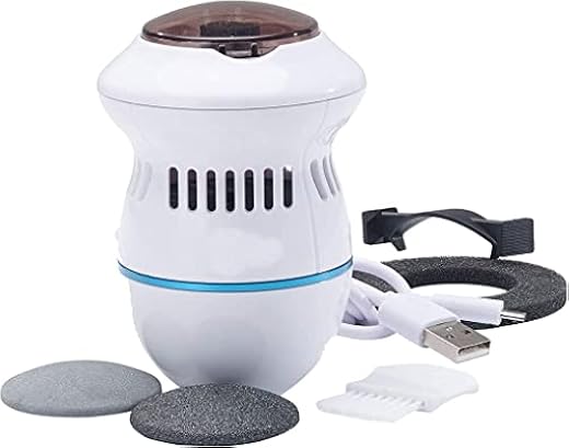 DRUMSTONE Electronic Pedicure Foot Filer with Built-in Vacum, Hard,Rough &amp; Dead Skin and Calluses Remover Best for Men Or ...