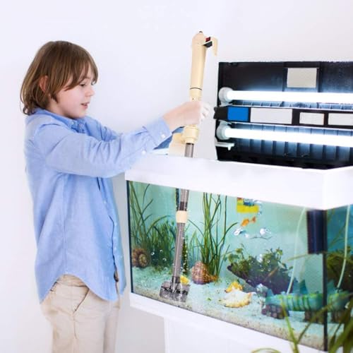 Limpiador eléctrico de grava para acuarios, cambio automático de agua, eliminación de suciedad, lavado de arena, circulación de agua y ducha