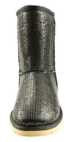 The Doll Maker Metallic Gold Sequins Snow Boot - FBA1641707C-2