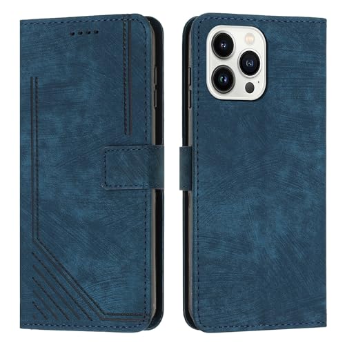 Étui iPhone 16 Pro bleu portefeuille résolvant le manque de place