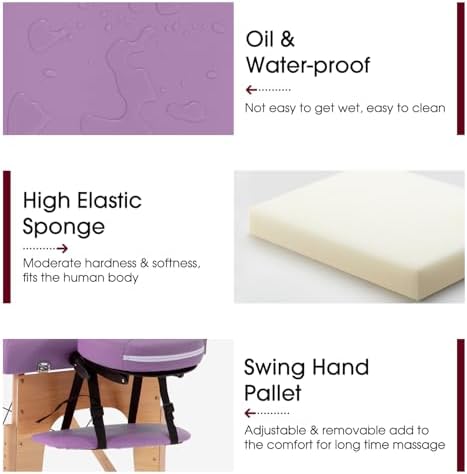 BestMassage 21 Inch Wide Portable Massage Bed, Adjustable Tabbed 2 Foldable with Non Woven Bag for Spa, Foot Massage, Facial Treatment, Spa Tattoo