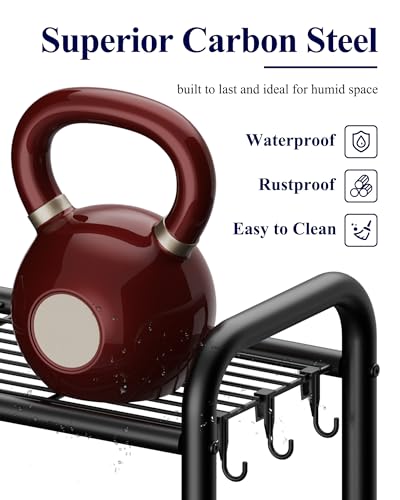 image for Kitsure Over Toilet Storage Rack - Metal Over Toilet Bathroom Organize