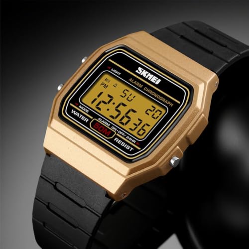 Image of Skmei Wrist Watch for Unisex, Digital Sports Waterproof Watch Chronograph Alarm Backlight - 1412