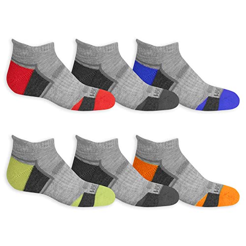 Fruit of the Loom Boys' Everyday Active Low Cut Socks (12 Pack), Grey, Medium (9-2.5) - image 1