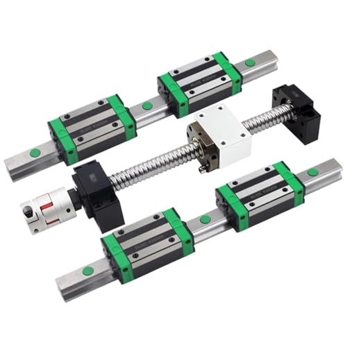 Riel lineal HGR20 de 1200mm con husillo de bolas SFU1610 y carro HGW20CC para maquinaria CNC