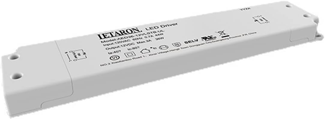 36W12V Ultra-Thin Constant Voltage Driver AED36-12VLSTB-UL Bathroom Mirror LED Light Touch Switch