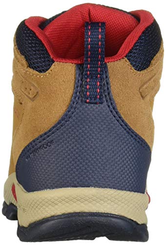Columbia unisex child Youth Newton Ridgeâ„¢ Suede Hiking Boot, Elk, Mountain Red, 7 Big Kid US