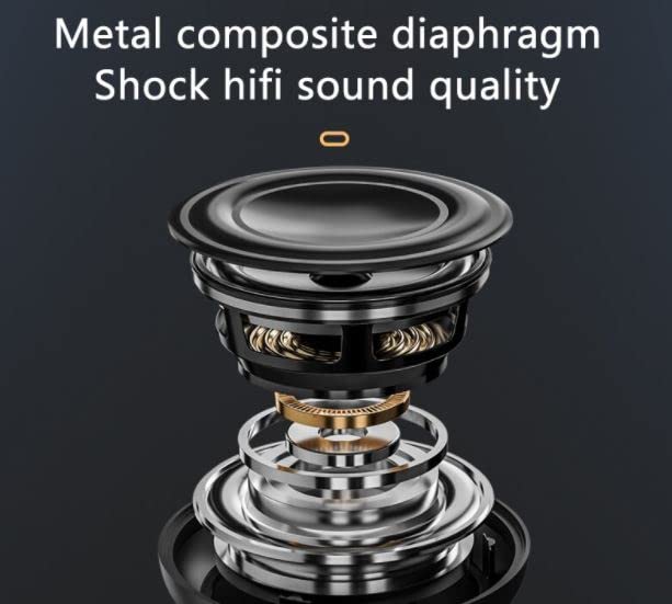 Intern view of a speaker diaphragm, illustrating metal composite diaphragm and sound quality