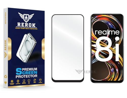 Image of Gorilla Tempered Glass Screen Protector Compatible with Realme 8i [Pack of 1] | Edge-to-Edge, Bubble-Free, Case Friendly, Easy Installation Kit